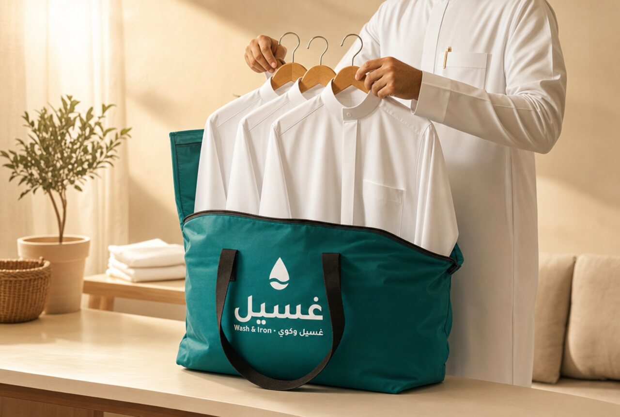 توصيل الغسيل نظيف ومكوي